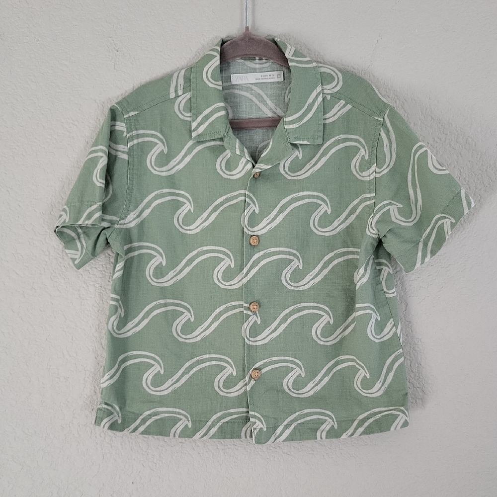 Zara Toddler Short Sleeve Button Down Shirt